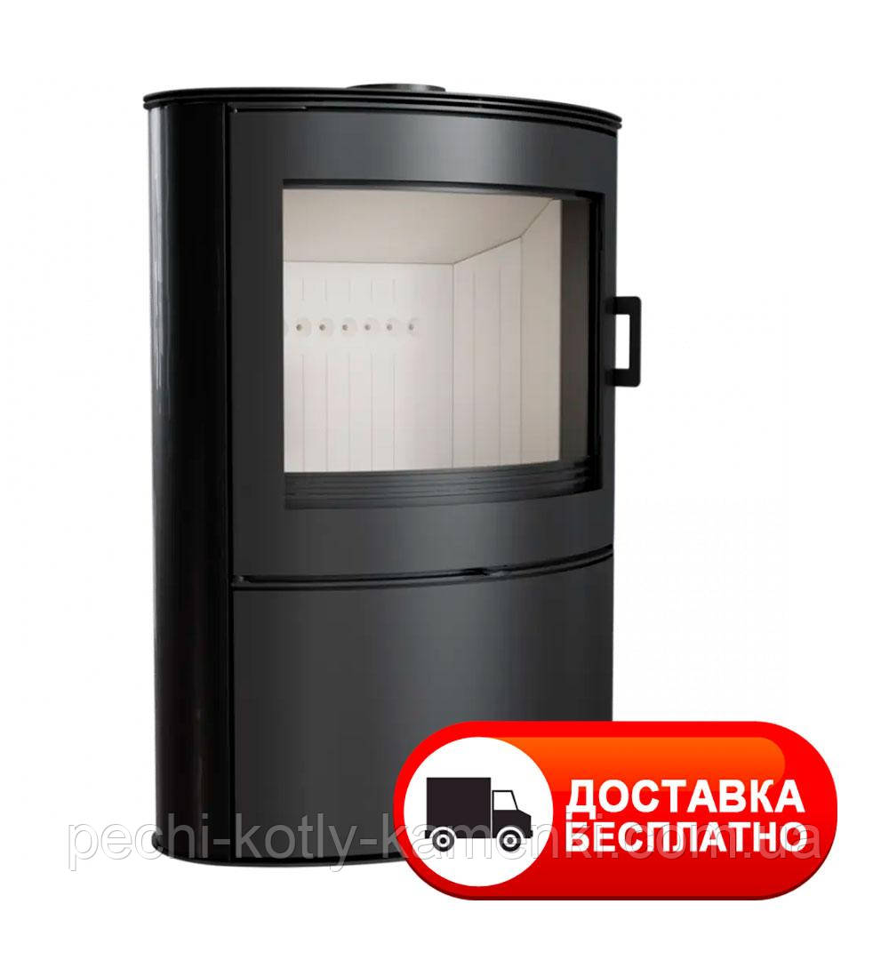 Сталева піч Kratki Koza AB S 2 кахель чорна (подача повітря з вулиці)