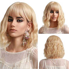 Перука блонд хвиляста, термоволокно DC SS170-2, фото 5