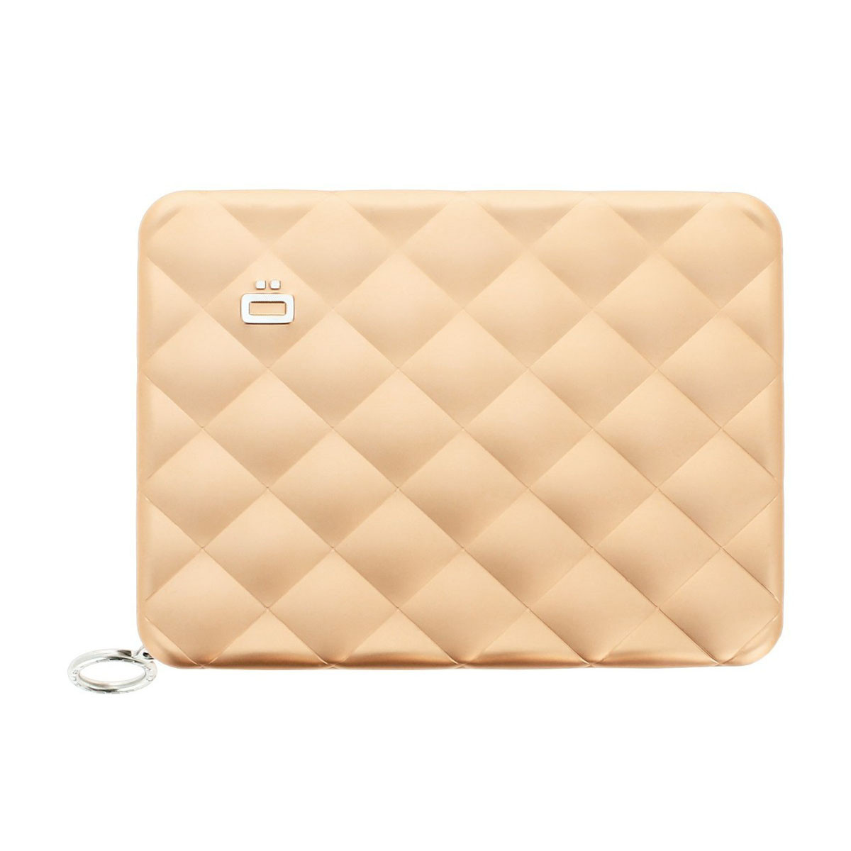 Гаманець на блискавці OGON Quilted passport, рожево-золотистий