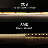 Білі світлодіодні стрічки COB, 16,4 фути, 4000K, яскравий натуральний білий колір, 12 В, 1600 світлодіодів, CRI90, фото 5