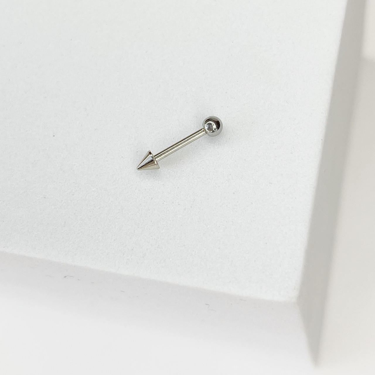 Сережка для пірсинга Finding Штанга з кулькою та шипом для брів вух губи хірургічна сталь 316L Сталистий 16 мм x 2.8 мм Pr00045