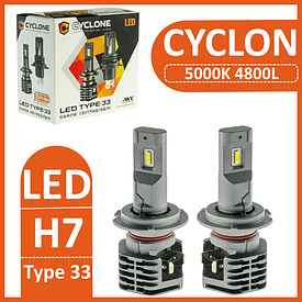 Світлодіодні LED-лампи для авто H7 12 V Type 33 5000 K 4800L пасивне охолодження