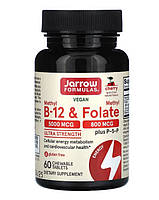 Метил B12 і метилфолат (Methyl B-12 & Methyl Folate) 5000 мкг/800 мкг Jarrow Formulas 60 жувальних таблеток, фото 2