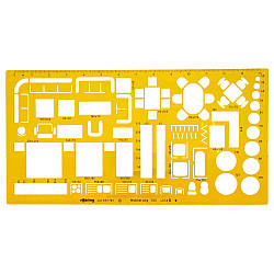 Трафарет для дизайну меблів Rotring 1:50 (300х155мм) S0238921