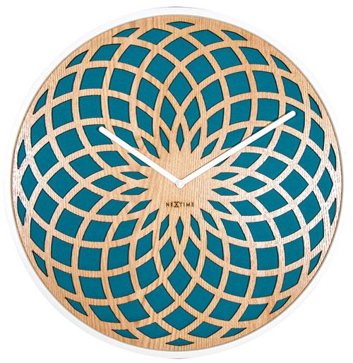 Настінний годинник "Sun Small Turquoise" Ø35 см