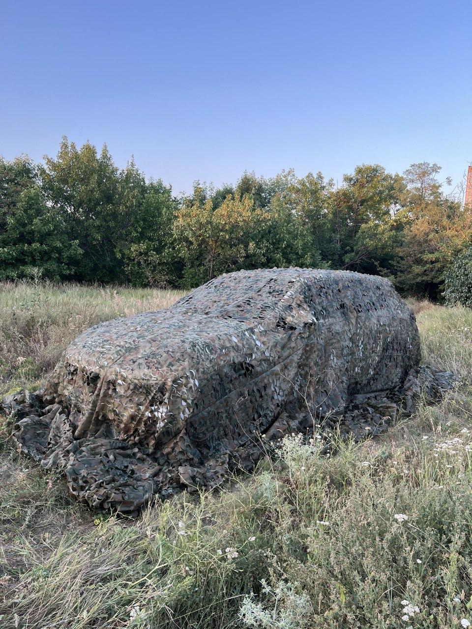 Маскувальна сітка зелена з коричневим 8х10 для автомобіля, пікапа, позашляховика та техніки. Камуфляж №5