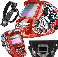 Маска сварщика с авто затемнением 9-13 DIN Red Technic RTAPS0061 маска защитная для сварочных работ