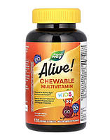 Комплекс мультивітамінів для дітей зі смаком апельсина та ягід Alive Nature's Way,120 жувальних таблеток, фото 5