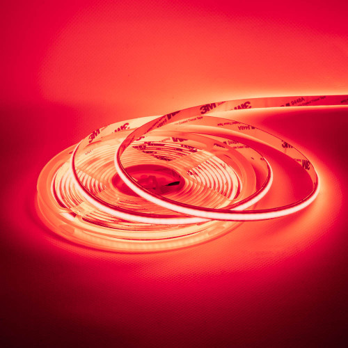 Матрична світлодіодна стрічка COB червона 24V 9W 1200Lm IP20 8мм, фото 1