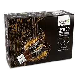 Цукор в стіках коричневий тростинний нерафінований 5г/100шт/0.5кг