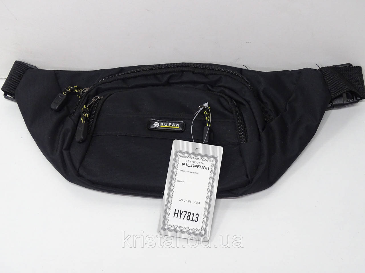 Сумка бананка на пояс гуртом 30*15 см. серії "Goldbe" №11914, фото 1