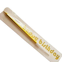 Свічка для торта "Бенто" золото 9 см 1 шт