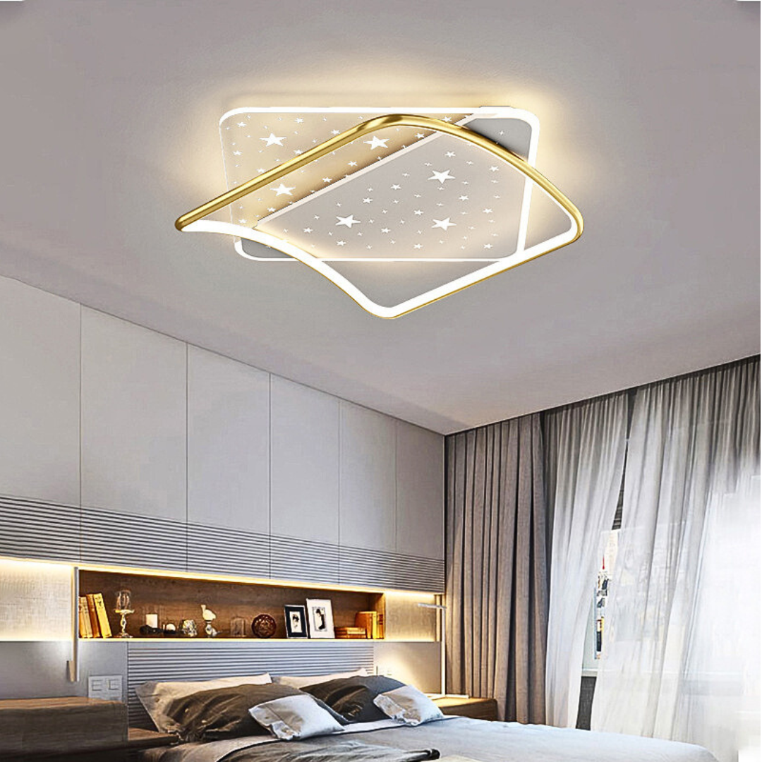 Люстра Лед в детскую Rise 60W до 16 м² колір Білий + Золото 193-A474/GD+WH