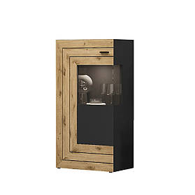 Пенал низький 1Д Джейкоб дуб вікінг/антрацит Сокме