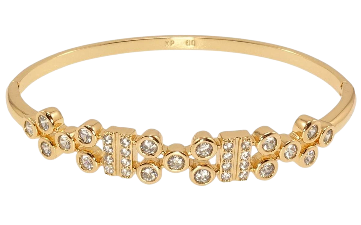 Браслет Xuping Позолота 18K "Декоративний орнамент цирконієм" ø 6,2см