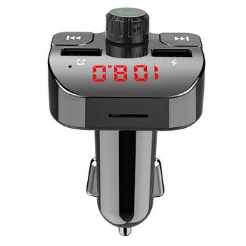 АЗП FM модулятор Earldom ET-M43 2.4A Black (Чорний)