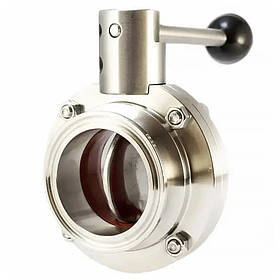 Кран-метелик під кламп 1.5", 50.5 мм