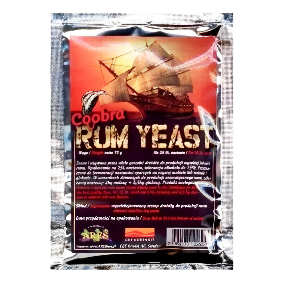 Турбо-дріжджі Coobra Rum Yeast, 72 г