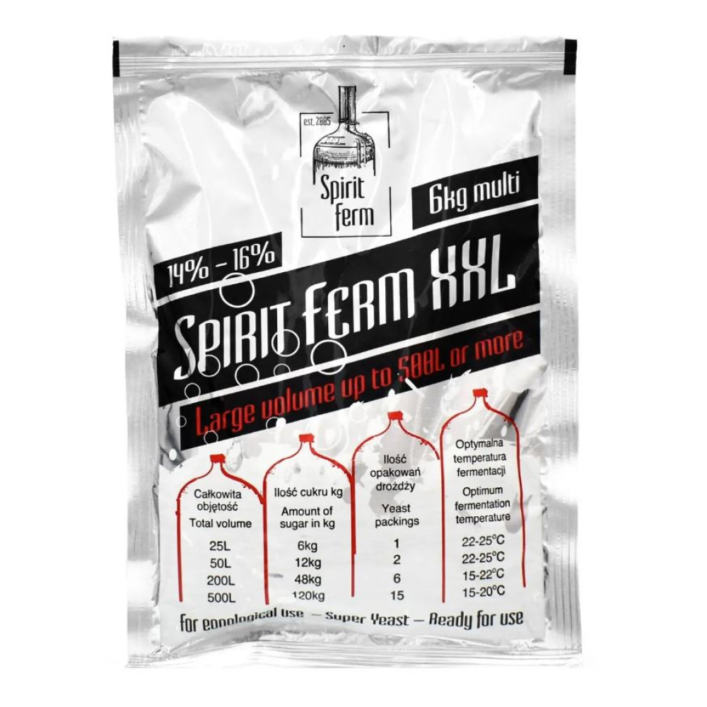 Турбо-дріжджі Spirit Ferm XXL 6kg, 75 г