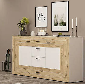Комод 2Д4Ш Джейкоб дуб вікінг/білий Сокме