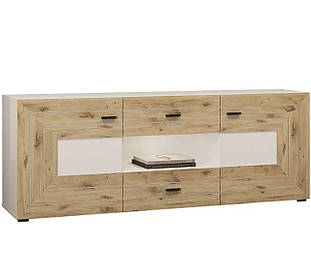 Тумба ТВ 2Д2Ш Джейкоб дуб вікінг/білий Сокме