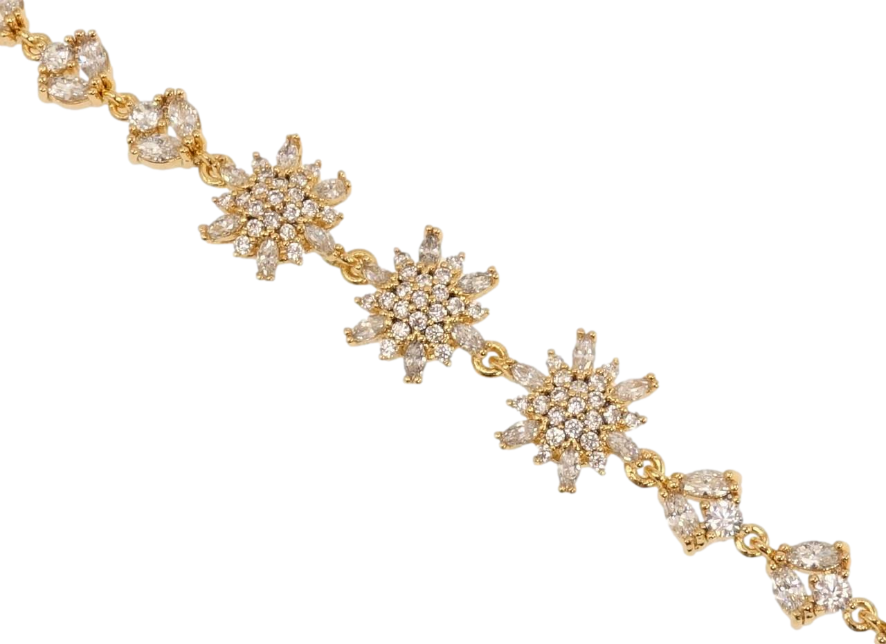 Браслет Xuping Позолота 18K "Промінь" довжина з дод. ланцюжком 16-19см х 6-10мм