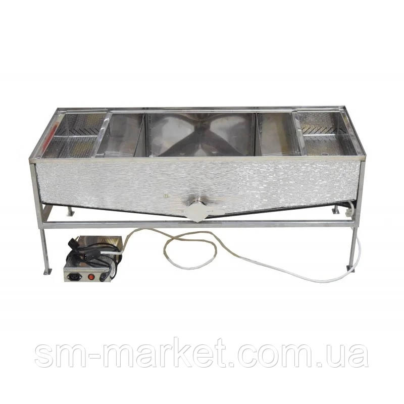 Бак-відстійник горизонтальний з підігрівом, для фільтрації меду, 60 л (AISI 304) кран нержавіючий