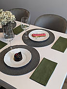 Куверт чохол для столових приборів К1 Тефлон Оливково Зелений, фото 2