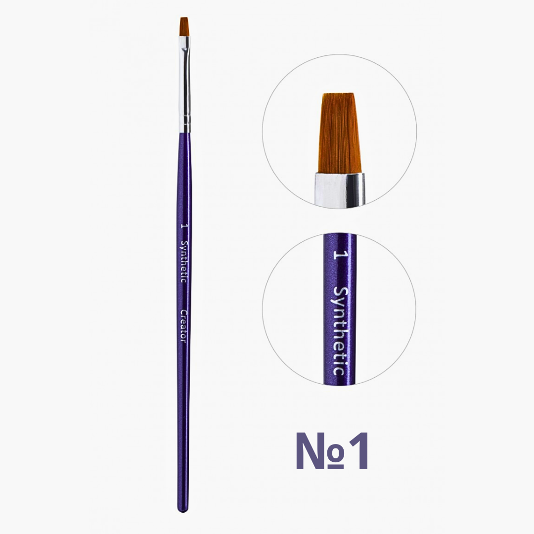Синтетичний пензлик #1 для дизайну брів Creator Synthetic