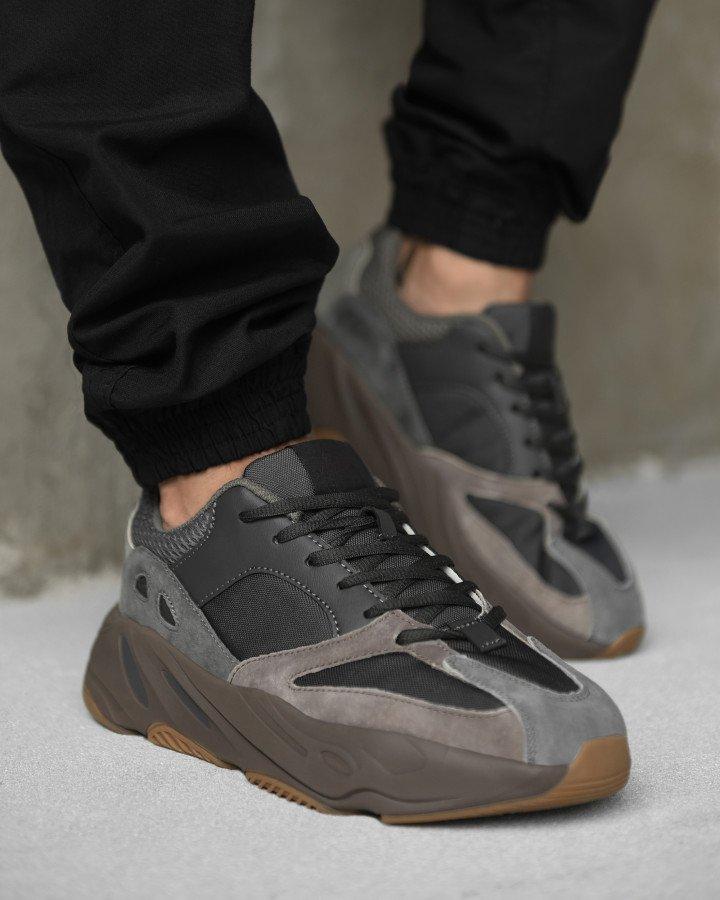 Чоловічі кросівки boost brown/grey РА5048, фото 1