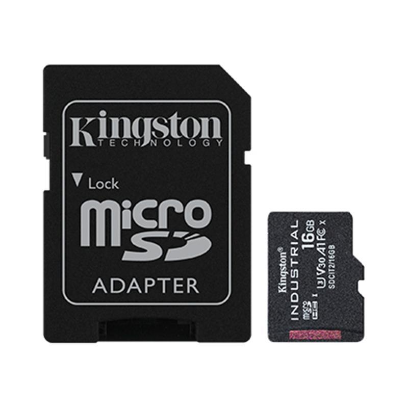 Карта пам'яті MicroSDHC 16GB UHS-I/U3 Class 10 Kingston Industrial + SD-adapter (SDCIT2/16GB)