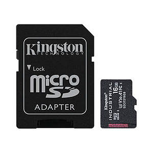 Карта пам'яті MicroSDHC 16GB UHS-I/U3 Class 10 Kingston Industrial + SD-adapter (SDCIT2/16GB)