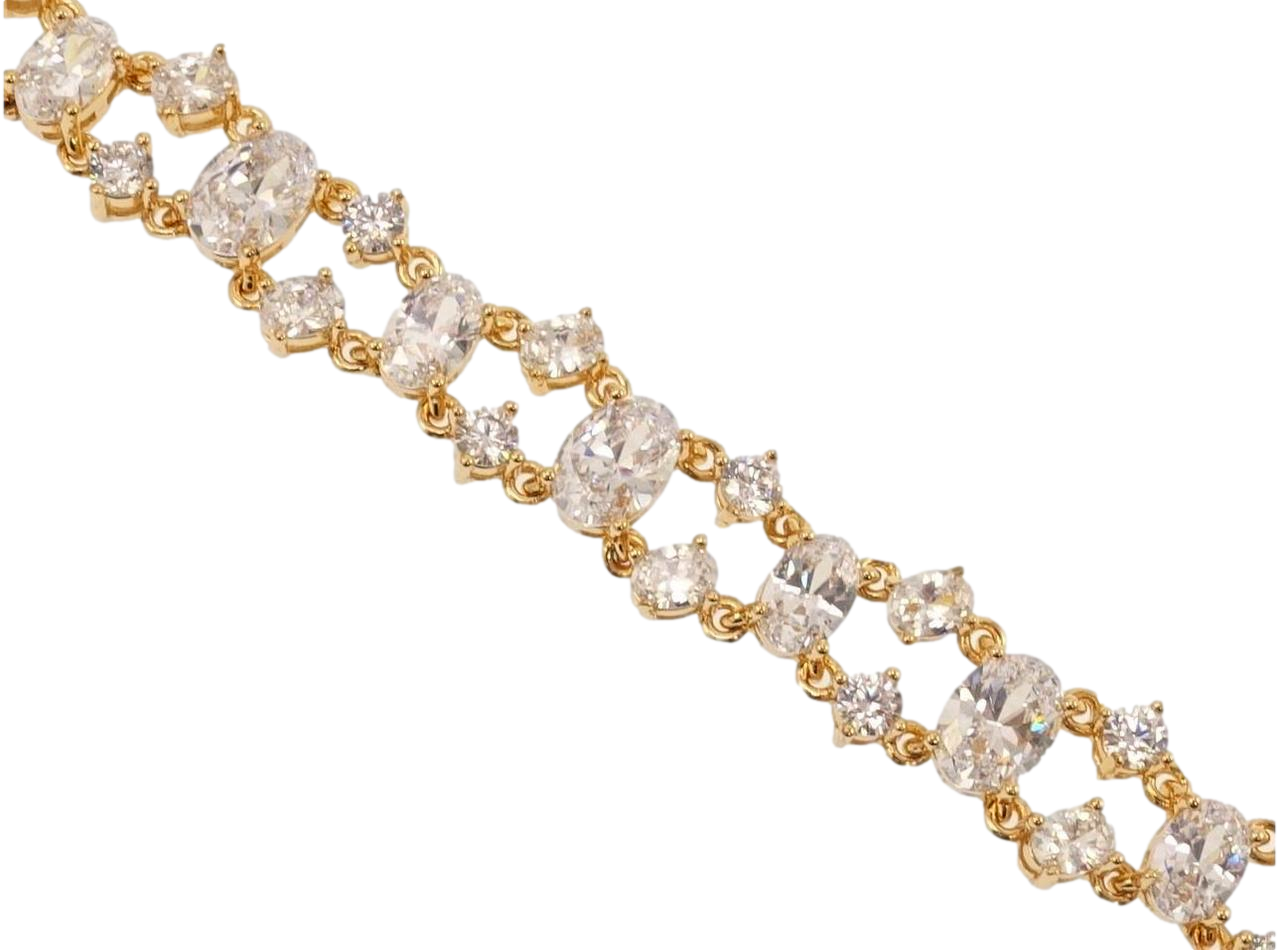 Браслет Xuping Позолота 18K "Чарівність" довжина з дод. замком 17,18.5см х 6-10мм