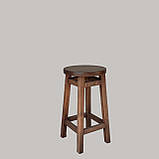 ПАБ Табурет Стандарт Високий Стілець з дерева Вільха Для Барної стійки, Кав'ярні або на Балкон 63 см, фото 2
