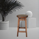 ПАБ Табурет Стандарт Високий Стілець з дерева Вільха Для Барної стійки, Кав'ярні або на Балкон 63 см, фото 3