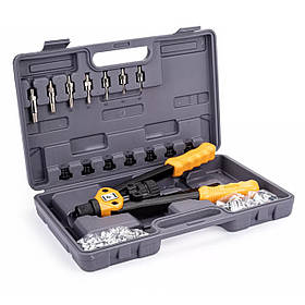 Заклепувальний пістолет для різьбових заклепок в кейсі Powermat PM0768 набір із заклепочником