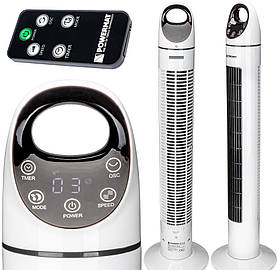 Вентилятор колонний з автоповоротом 80W, 90°, 82 см Powermat PM0740