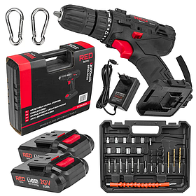 Шуруповерт акумуляторний 20В, 37 Нм Red Technic RTWA0033