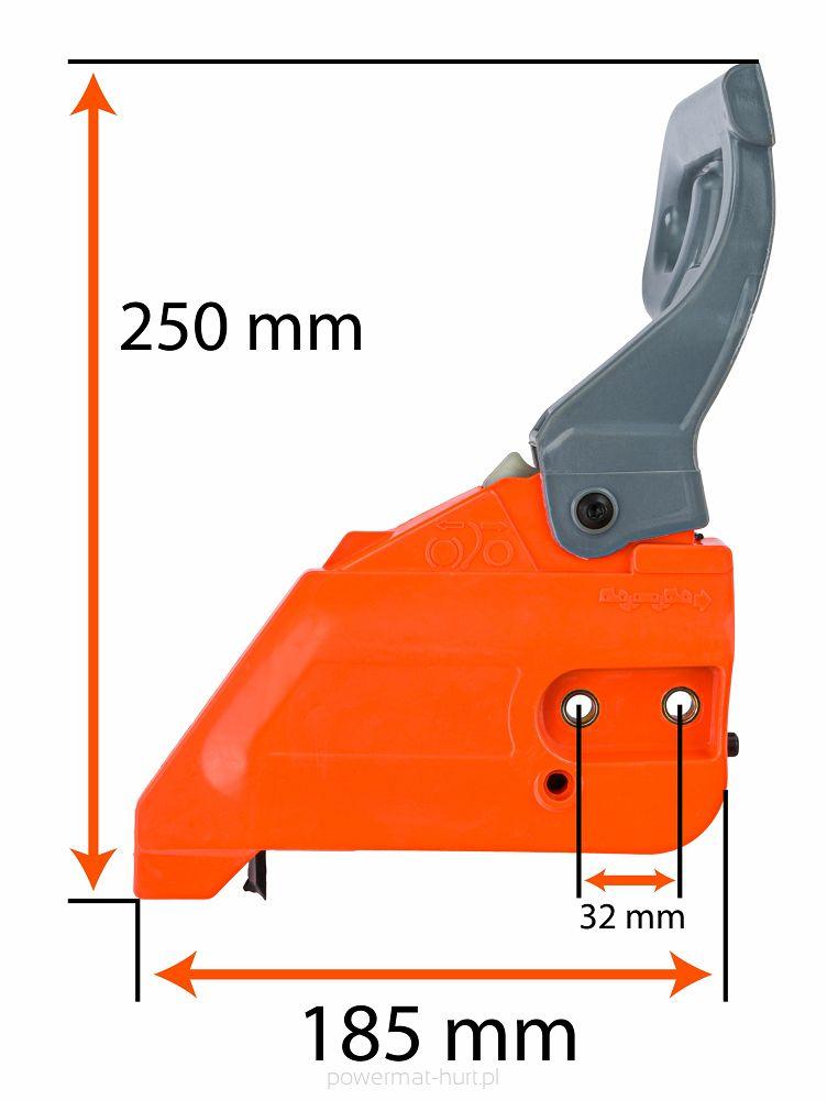 Гальмо ланцюга для бензопили 250 мм на 185 мм Powermat HR-7020-HA кришка гальма в зборі, фото 1