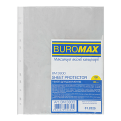 Файл для документів, JOBMAX, А4+, 30мкм, 100шт. в упаковці  BM.3800