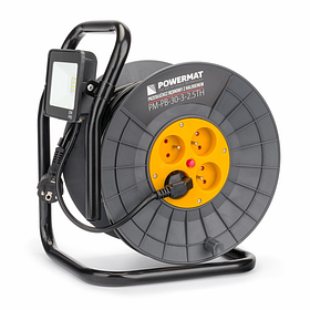Електричний котушковий подовжувач 30 м Powermat PM1120 подовжувач на котушці з виносною розеткою