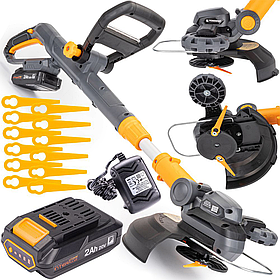 Акумуляторні тримери 8000/хв Powermat PM0760 тример для саду акумуляторний