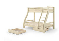Двоярусне дитяче ліжко iSmart Аляска Айворі 140-90х190 см з ящиками (DMBG-2255)