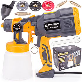 Фарбопульти для побілки 230 В, 50 Гц, 550 Вт, 32000 об/хв Powermat PM0803 фарбопульт мережевий