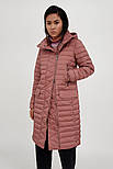 Довга жіноча куртка Finn Flare A20-12007-320 рожева M, фото 2
