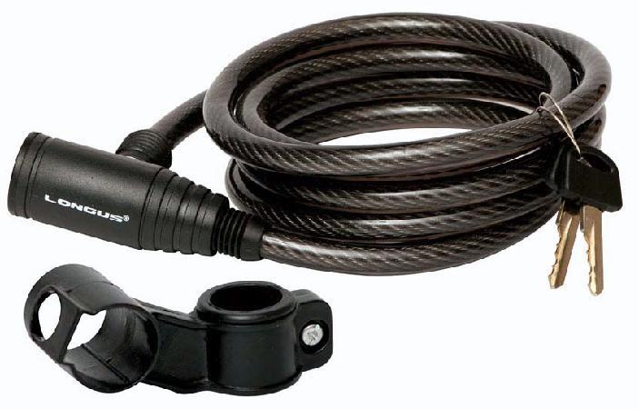 Замок Longus 10Х1800мм +кріплення, чорний, фото 1