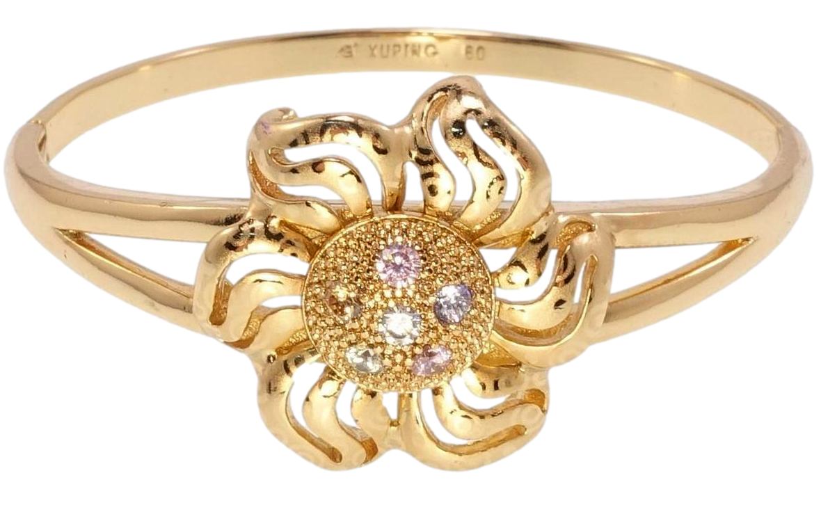 Браслет Xuping Позолота 18K "Квітка" ø 6см