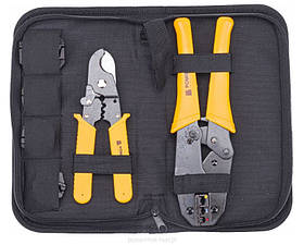 Механічні кліщі для обтиску контактів 5 обжимів Powermat PM1077 кліщі для обтискання контактів