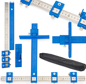 Столярний шаблон для розмітки отворів 400 мм х 250 мм Powermat PM1095 розміточний шаблон