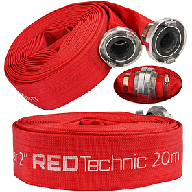 Рукава пожежні 20 м, 2" Red Technic RTWS0067 шланг пожежний